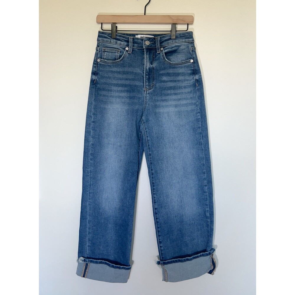 Mica Denim High Rise Straight Leg Cuffed Blue Jeans – Size 26